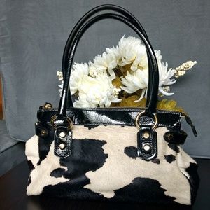 CAVAlCANTI Made in Italy Genuine Leather Fur bag